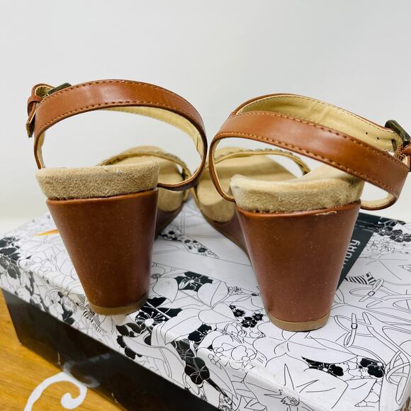 CL By Laundry Wedge Sandals Rope Woven Strap Slingback Shimmer Bronze 9.5 NIB - Picture 7 of 8